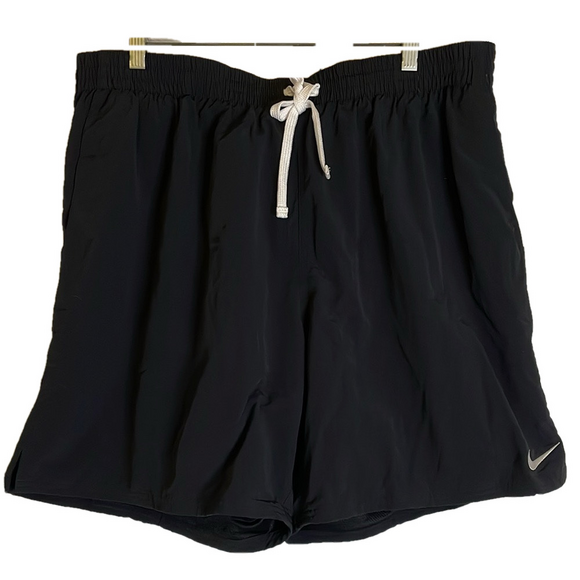 NIKE Drawstring Elastic Waist Swim Shorts, Men’s 2XL, Black - Picture 1 of 7